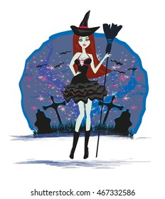 beautiful Halloween witch