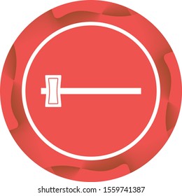 Beautiful Hammer Glyph Vector Icon