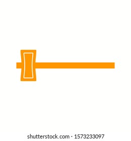 Beautiful Hammer Glyph Vector Icon
