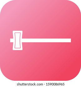 Beautiful Hammer Glyph Vector Icon