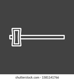 Beautiful Hammer Line Vector Icon