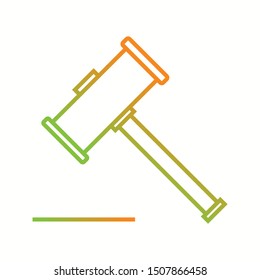 Beautiful Hammer vector line icon