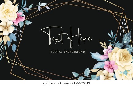 Beautiful hand drawing flower background design