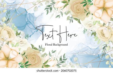 beautiful hand drawing soft floral background