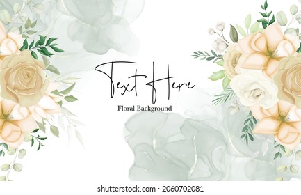 beautiful hand drawing soft floral background