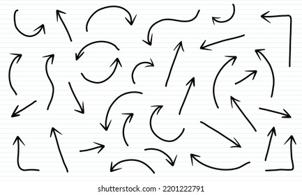 beautiful hand drawn arrow vector collection