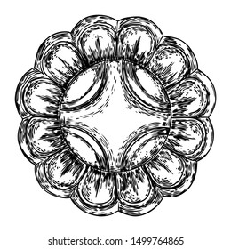 Beautiful hand drawn baroque elements or vintage patch for scarf, print or fabric design. Decorative marble stone architecture element. Circular floral style. Vector.