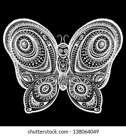 Beautiful hand drawn butterfly