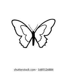 Beautiful Hand Drawn Butterfly Vector