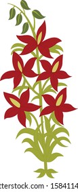 Beautiful hand drawn colour full  realistic floral vector motif drawing.