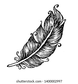 Beautiful hand drawn deather vector