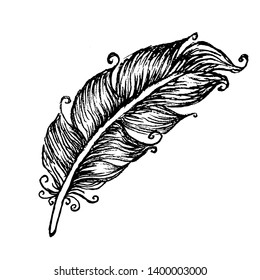 Beautiful hand drawn deather vector