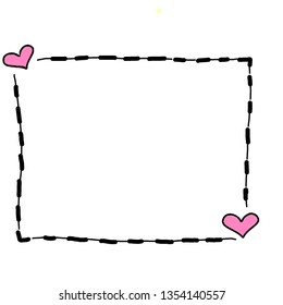 Beautiful Hand Drawn Doodle Frame  and Border Vector Illustration