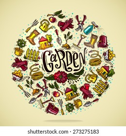  beautiful hand drawn doodle illustration garden for your design
