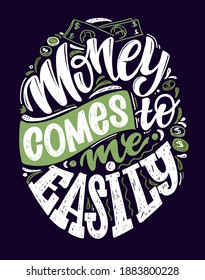 Beautiful hand drawn doodle lettering onspiration quote about life. Lettering label template for banner, postcard, t-shird design.