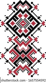 Beautiful hand drawn embroidered cross-stitch pattern 