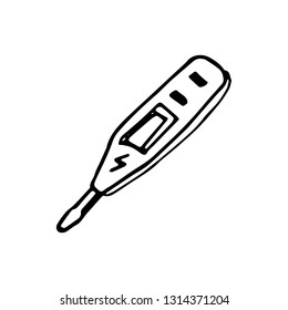 Beautiful hand drawn fashion tester icon. Hand drawn black sketch. . Isolated on white background. Flat design. Vector illustration.