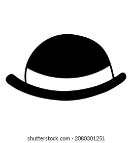 A Beautiful hand drawn fashion vector illustration of a hat isolated on a white background for coloring book