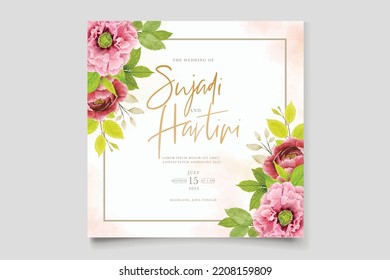 beautiful hand drawn flora border and frame