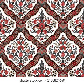 beautiful hand drawn floral background pattern 