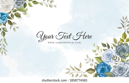 Beautiful hand drawn floral background