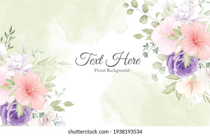 Beautiful hand drawn floral background design