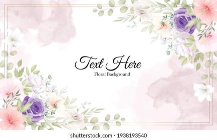 Hermoso diseño de fondo floral dibujado a mano