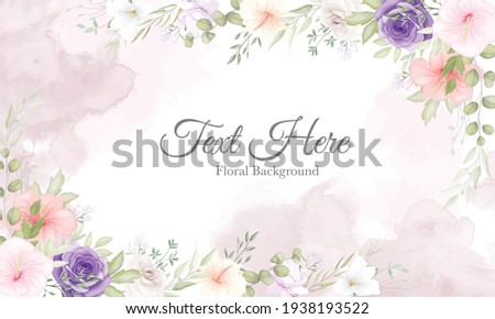 Beautiful hand drawn floral background design