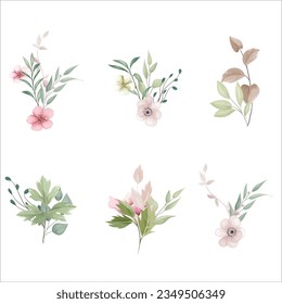 beautiful hand drawn floral bouquet