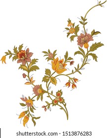 Beautiful hand drawn floral motif