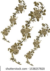 Beautiful hand drawn floral motif