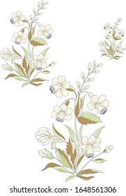 Beautiful hand drawn floral motif