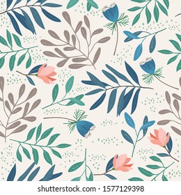 hermosas ilustraciones de motivos florales dibujadas a mano