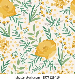 beautiful hand drawn floral pattern illustrations