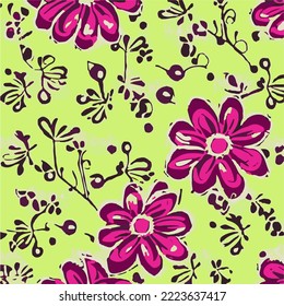 Beautiful hand drawn floral pattern