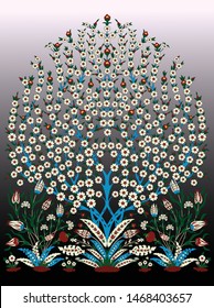 Beautiful hand drawn grand motif