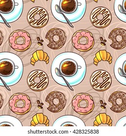 Beautiful hand drawn illustration donate. Vector sketch donate. Seamless pattern donate.