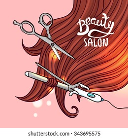 Beautiful hand drawn illustration haircut for your design