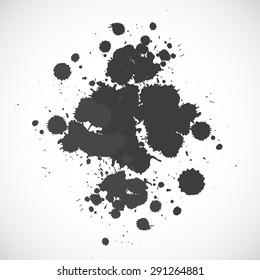 Beautiful hand drawn ink blot for your design