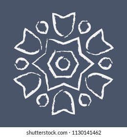 Beautiful Hand drawn Mandala Shape. Decoration Ornament.