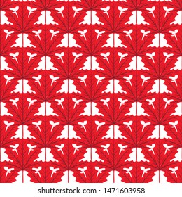Beautiful Hand drawn Maple leaves mix with modern line in maple shape and autumn leaves element seamless pattern vector layer for fashion,fabric,and all prints on dark green