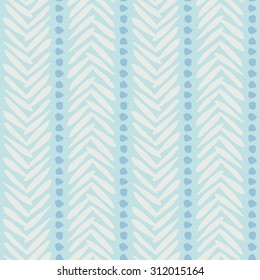 Beautiful hand drawn pattern in bohemian style. Abstract background with brushed stripes and dots. Classic elegant texture in pastel colors. Vector classic elegant seamless texture for your design