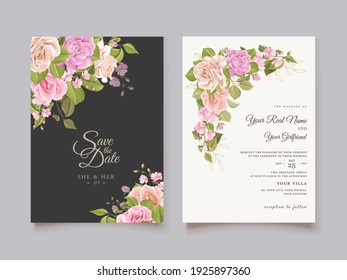 juego de tarjetas de boda elegante y minimalista