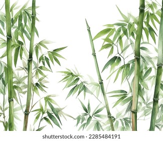 Beautiful hand drawn seamless bamboo pattern. Perfect for wallpapers, web page backgrounds, surface textures, textile. Vector vintage traditional fashion illustration ornament on white background.
