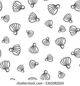 Beautiful hand drawn seamless pattern fashion shuttlecock icon. Hand drawn black sketch. Sign / symbol / doodle. Isolated on white background. Flat design. Vector illustration.