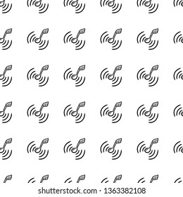 Beautiful hand drawn seamless pattern  fashion note icon. Hand drawn black sketch. Sign / symbol / doodle. Isolated on white background. Flat design. Vector illustration.