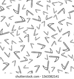 Beautiful hand drawn seamless pattern  fashion spit icon. Hand drawn black sketch. Sign / symbol / doodle. Isolated on white background. Flat design. Vector illustration.