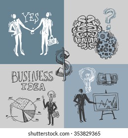 Beautiful hand drawn sketch business elements for your design