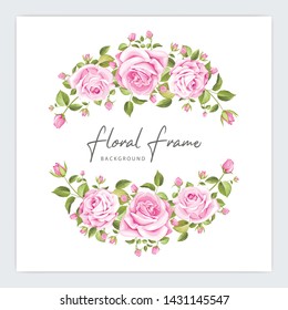 beautiful hand drawn soft roses wedding invitation card set