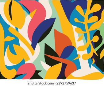 Beautiful hand drawn vector illustration background of floral nature shapes.